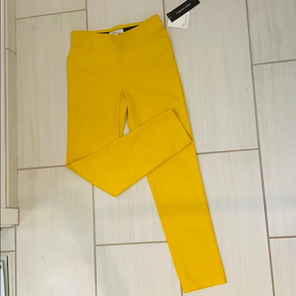 Vibrant Yellow Pants Confort Waist